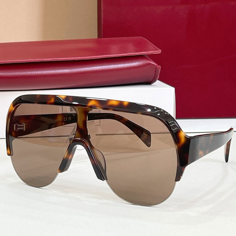 Retro Oversized Mask Shaped Sunglasses Men women Designer semi rimmed protective sunglasses G2023S Womens oval shaped sunglasses UV400 protection To