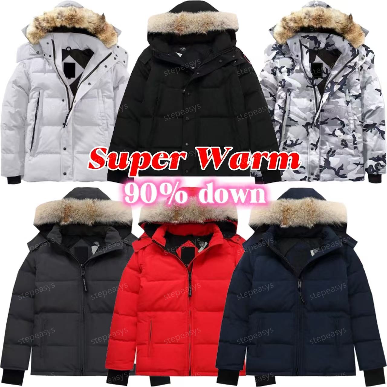 Wyndham Down Jacket Women Men Designers Chelsea Jacket Down 29S 04S Wolf Fur Collar New Style Hooded Overcame Clothes 90% Duck Downs Overcoat Keep W