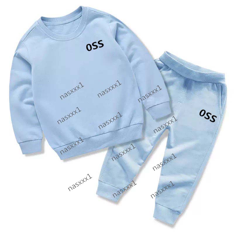 Spring and Autumn Children's Hoodies Sets Letter Print Boys Sweatsuit Kids Pullover and Long Pant Two Piece Sets Clothing