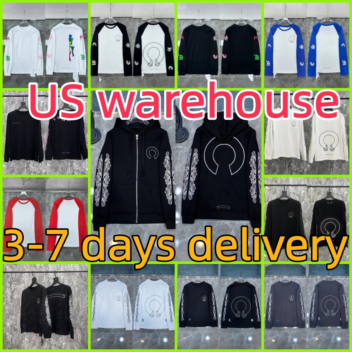 High Quality hoodie Men Designer shirt Chromed Long Sleeve New Men hoody Fashion Hoodies Sweatshirts Hip Hop Running Jacket Pullover Hooded Cardigan