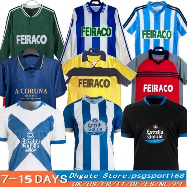 Deportivo La Corunas 2026 2027 Soccer Jerseys de MAKAAY DJALMINHA depor TRISTAN VALERON Retro 1997 1998 1999 2000 2003 2004 classic Away Football