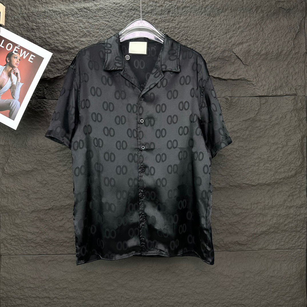 new high quality designer shirt men casual button up shirt Whole body letters Summer shirt business Short sleeve shirts mens T-shirt clothing