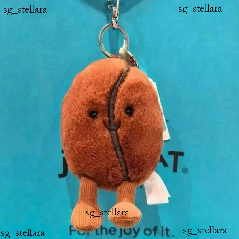 Porte-clés de marque en peluche, pendentifs de poupée de dessin animé, breloques avec sac anti-poussière, tendance