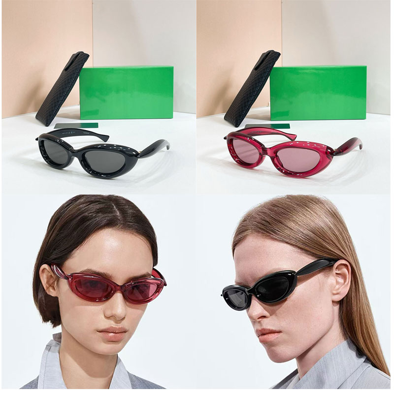 Sardine Oval Sunglasses BV1484S Mirror leg sardine design Grey Lens acetate frame Autumn female designer photography style Women luxurious wear pair