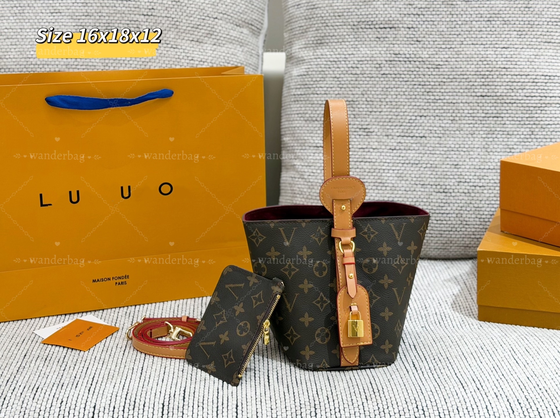Designer bag Bucket bag women Carryall Tote handbag with lock wallet 2-pc tote Luxury Shoulder bag all in bb crossbody Travel bags ladies Clutch Hob