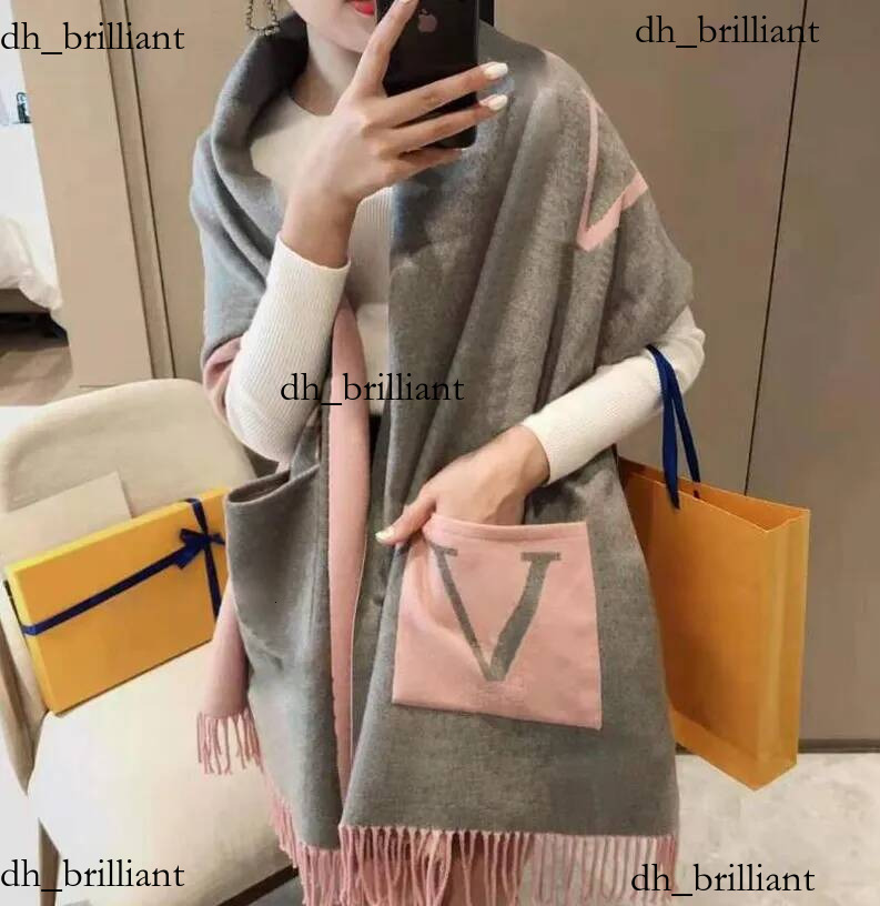 Écharpe de créateur de mode avec des motifs géométriques Lettres d'hiver Imprimer Foulards en cachemire pour femmes Chaud Plaid Coton Châle Wraps