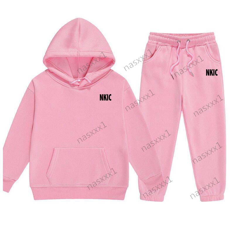 Ensemble sweat à capuche pour enfants, ensemble sweat-shirt et pantalon avec lettres imprimées, pour bébé garçon et fille, Sport, deux pièces, su
