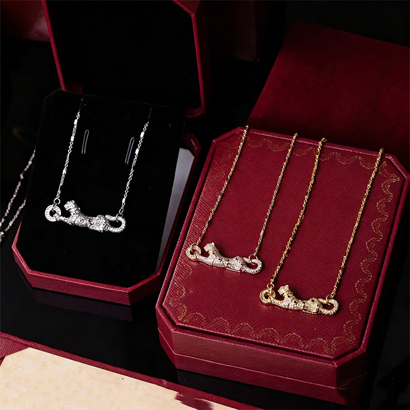 Brand love Necklace Designer for Women Classic 316L Plated 18K Gold Luxury Jewelry Leopard Pendant Necklace