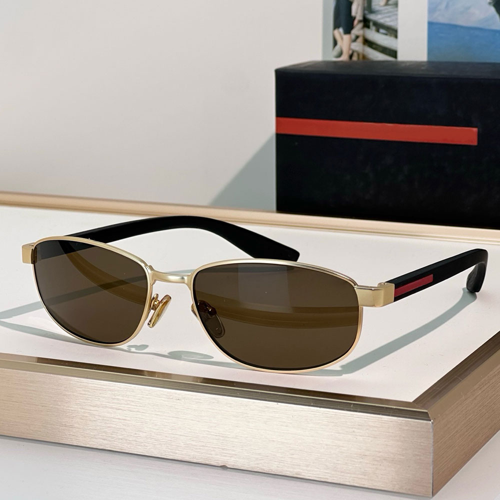 Oval Sunglasses luxury designer mens sunglasses SPSB53S thin and light metal frame casual fashion party sunglasses classic retro style UV Protection