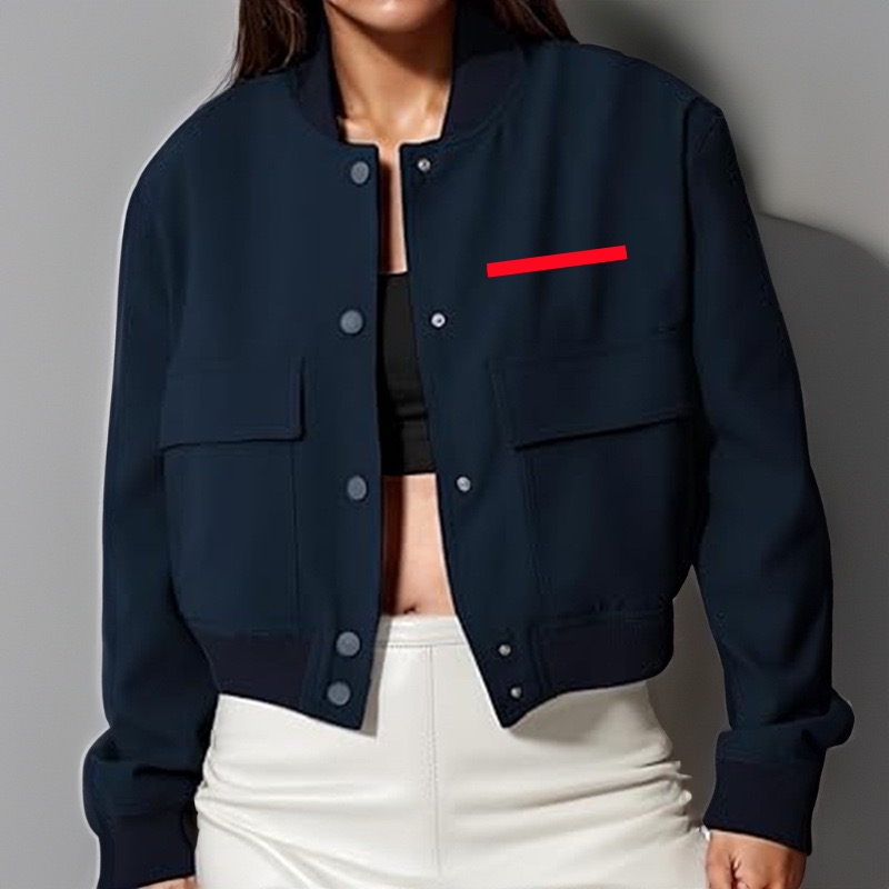 Womens designer jacket coats womens Coat short jacket Women's Clothing jacket fashion standing collar Zipper Breathable Cardigan long sleeved b