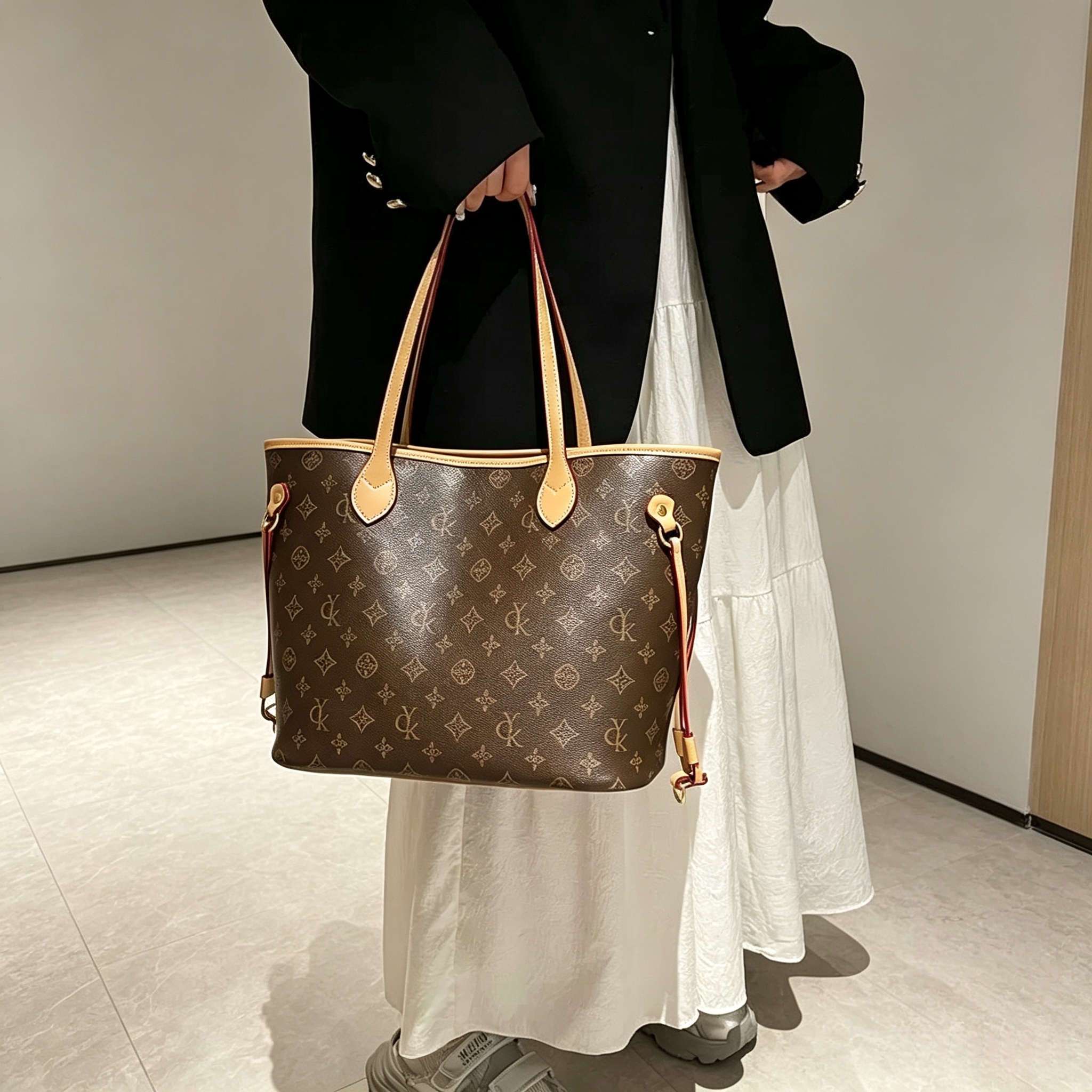 Designer Bags 2026 Trends Luxury Bag bag designer bags for women Women 2Pcs Printed Tote Bag Set,Large Capacity Shoulder Handbag with Small Coin Pur