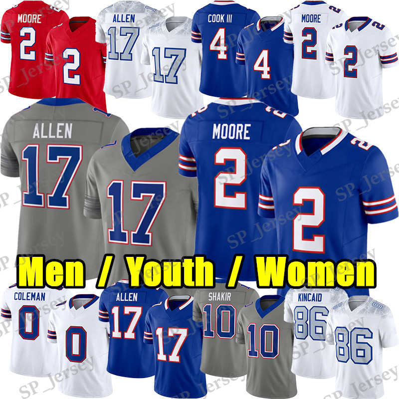 Billss jersey 2026 Football Jersey Josh Allen DJ Moore Keon Coleman James Cook III Greg Rousseau Khalil Shakir Dawson Knox Dalton Kincaid Parker Deo