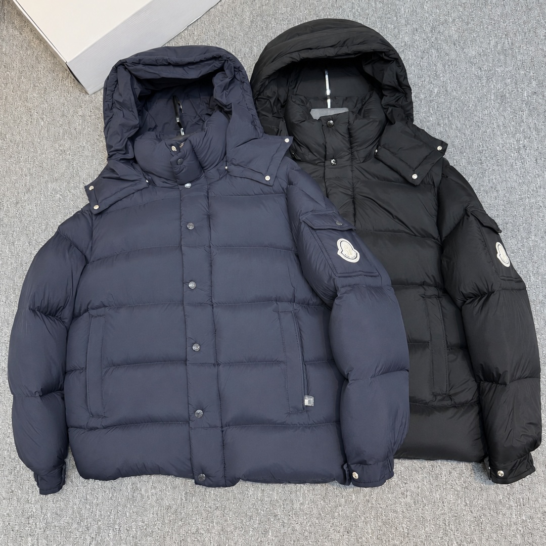 Mens Puffer Down Jacket Matte Short Relaxed Fit Quilted Gloss Finish Hooded Windproof Cold Weather Outerwear