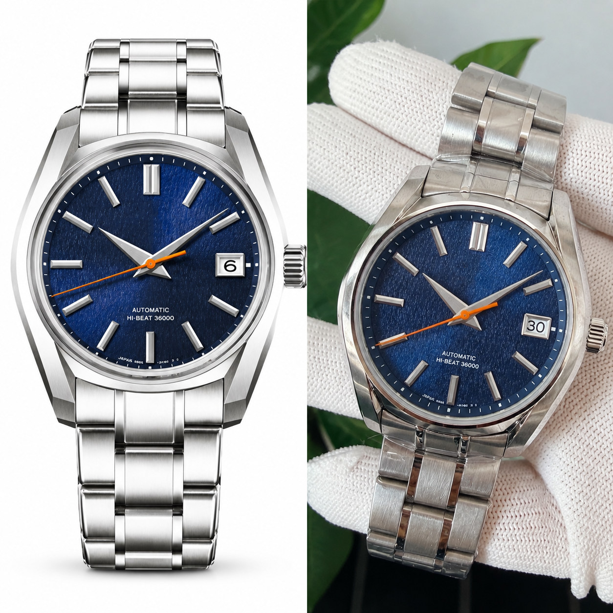 Top Men's Grand Seikoity All Steel Automatic Mechanical Watch Meteorite Texture Dial Three Needle Calendar Designer Watch Business Light Luxury