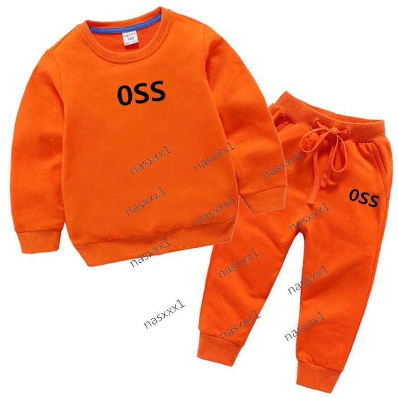 Enfants Printemps Automne Casual Lettre Imprimer 2pcs Sweat À Capuche Pantalon Marque Survêtements Tendance Tenues Vêtements Ensembles pour 2-13