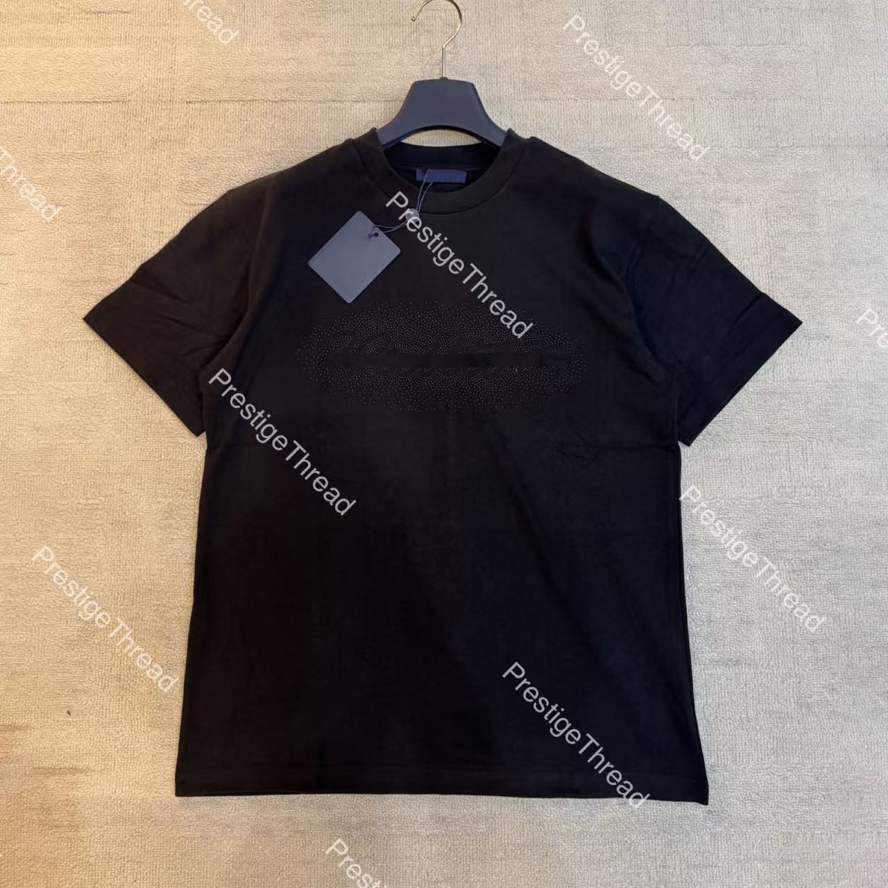 Designer High-Quality Men's T-Shirts with Colorful Diamond Gradient Short Sleeve Fashion Casual Crew Neck Top