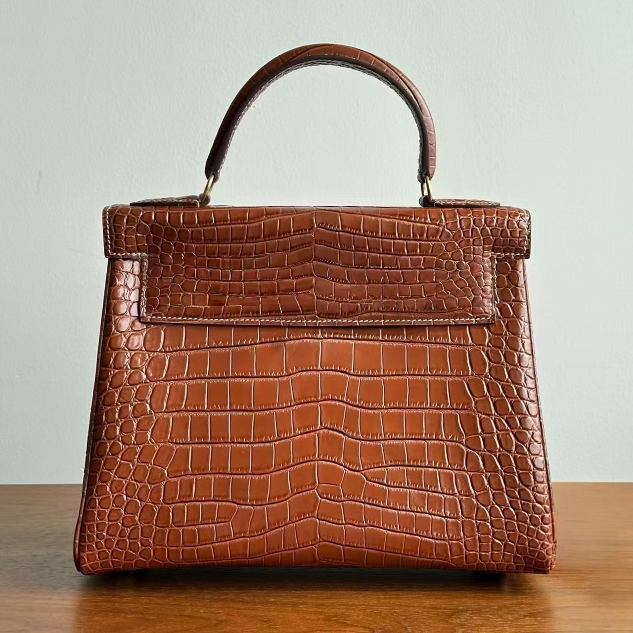 Designer Crocodile Pattern Handbag, Luxury Brand Ky 28cm Women's Crossbody Bag, 7A High Quality Genuine Leather Shoulder Bag, Vintage Style Dai
