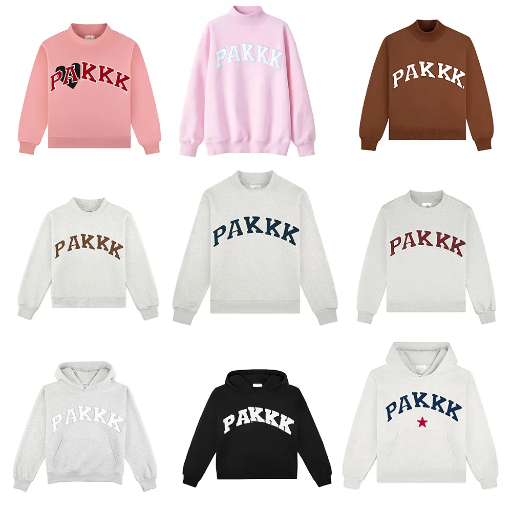 Embroideried Mockneck Sweatshirts Pink Brown Women Designer Cotton Jumpers Fashion Loose Hoodies Fall Winter Plus Size Clothes