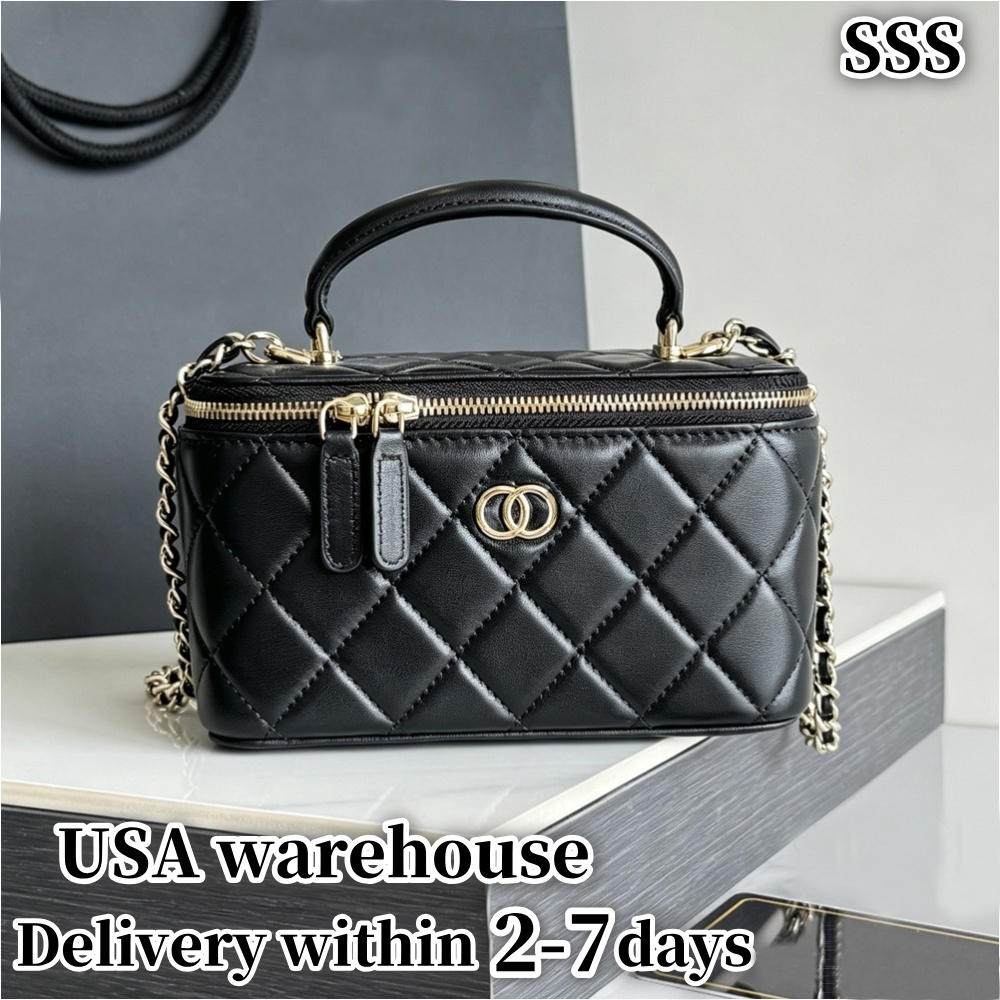 TOP Quality 10AMakeup bag Designer bag Shoulder bag Cosmetic bag Chain Crossbody bag Luxury Makeup bag Classic Women Vanity bag Bucket bag Mini Wall