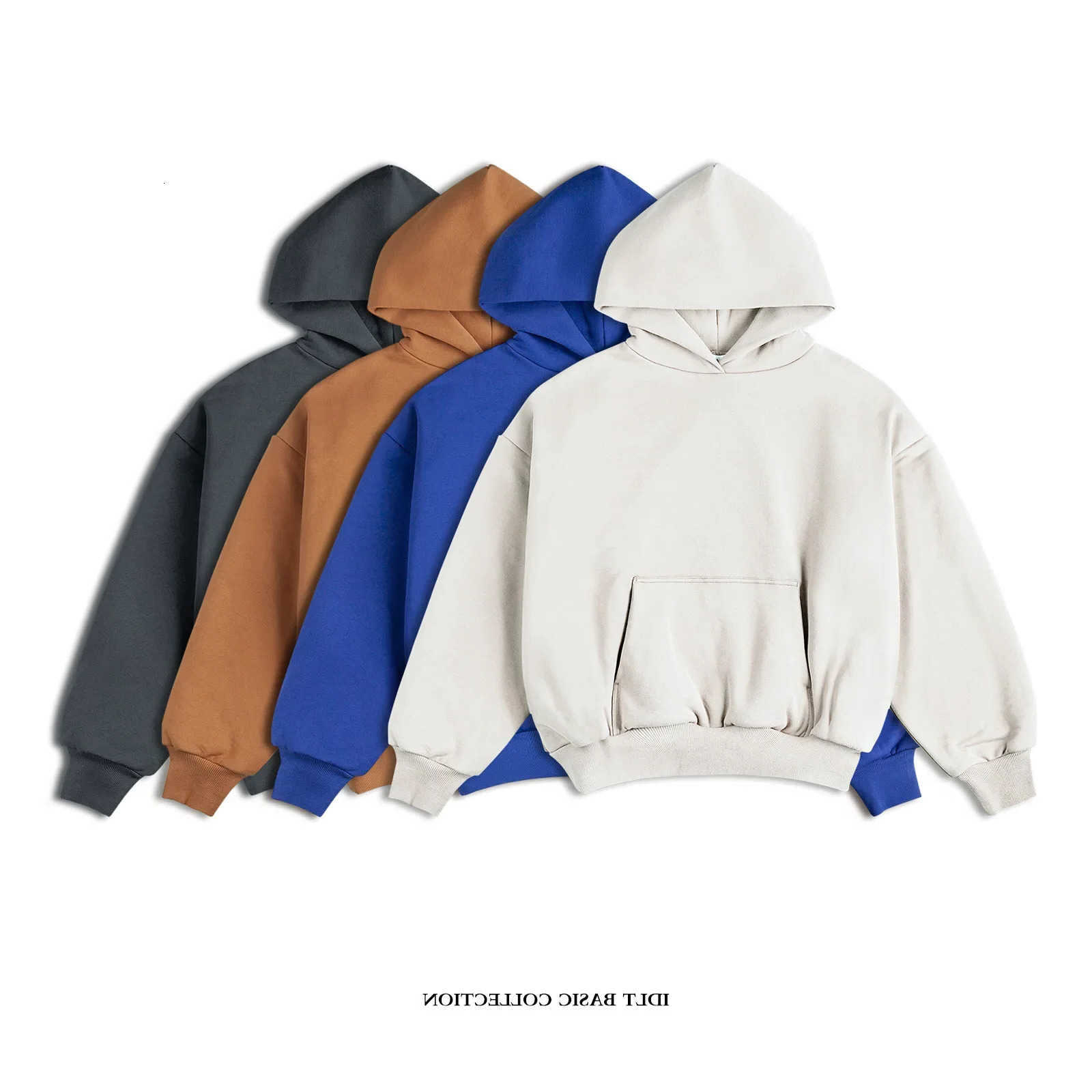 thick Womens double-layer cut hooded sweatshirt outdoor strtwear mens fitting hooded sweatshirt240807 S2610125073