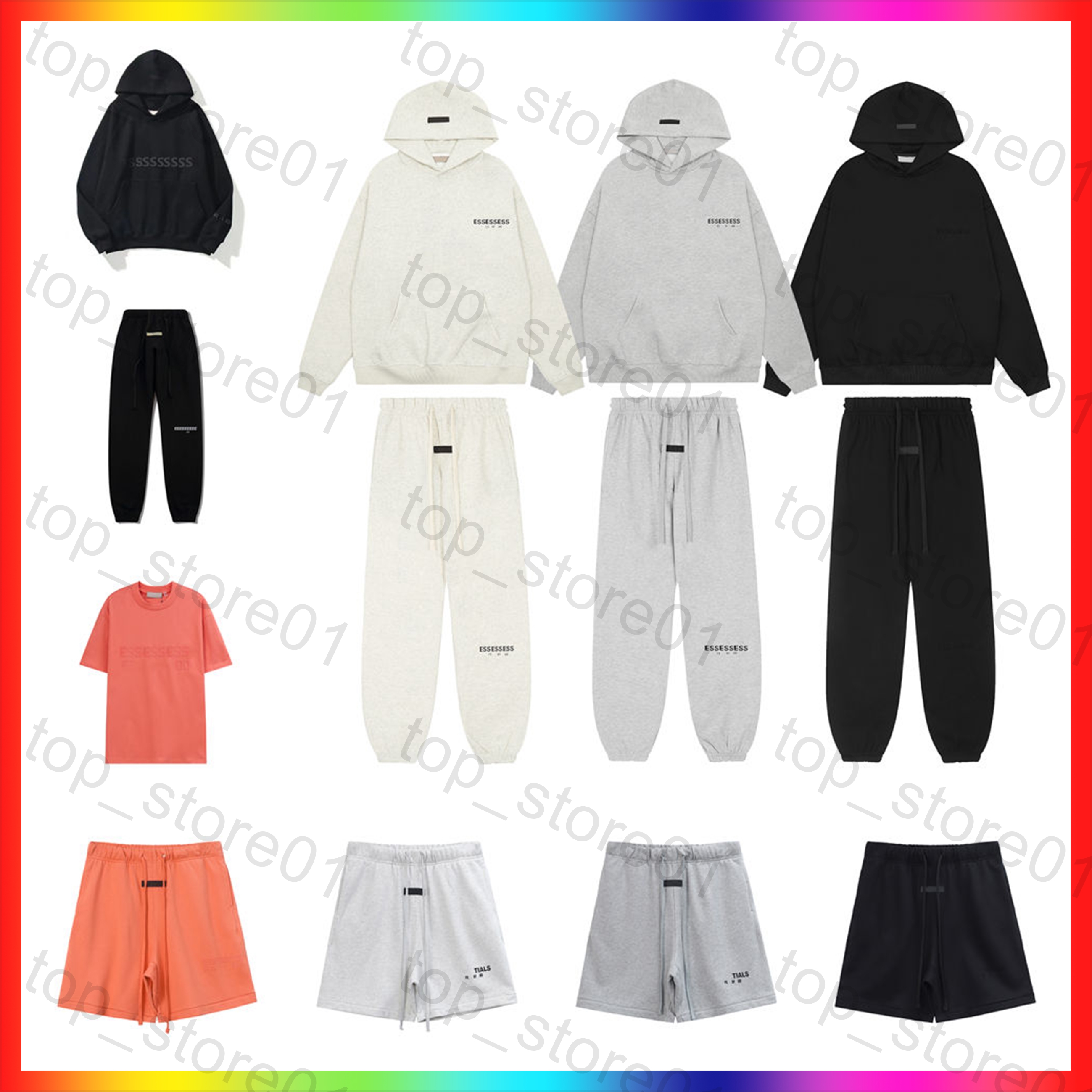 Designer shorts fashion men essential shorts 3D Silicon Reflective letter High street Jogging Pants essentials hoodie Womens oversize loose Streetwe
