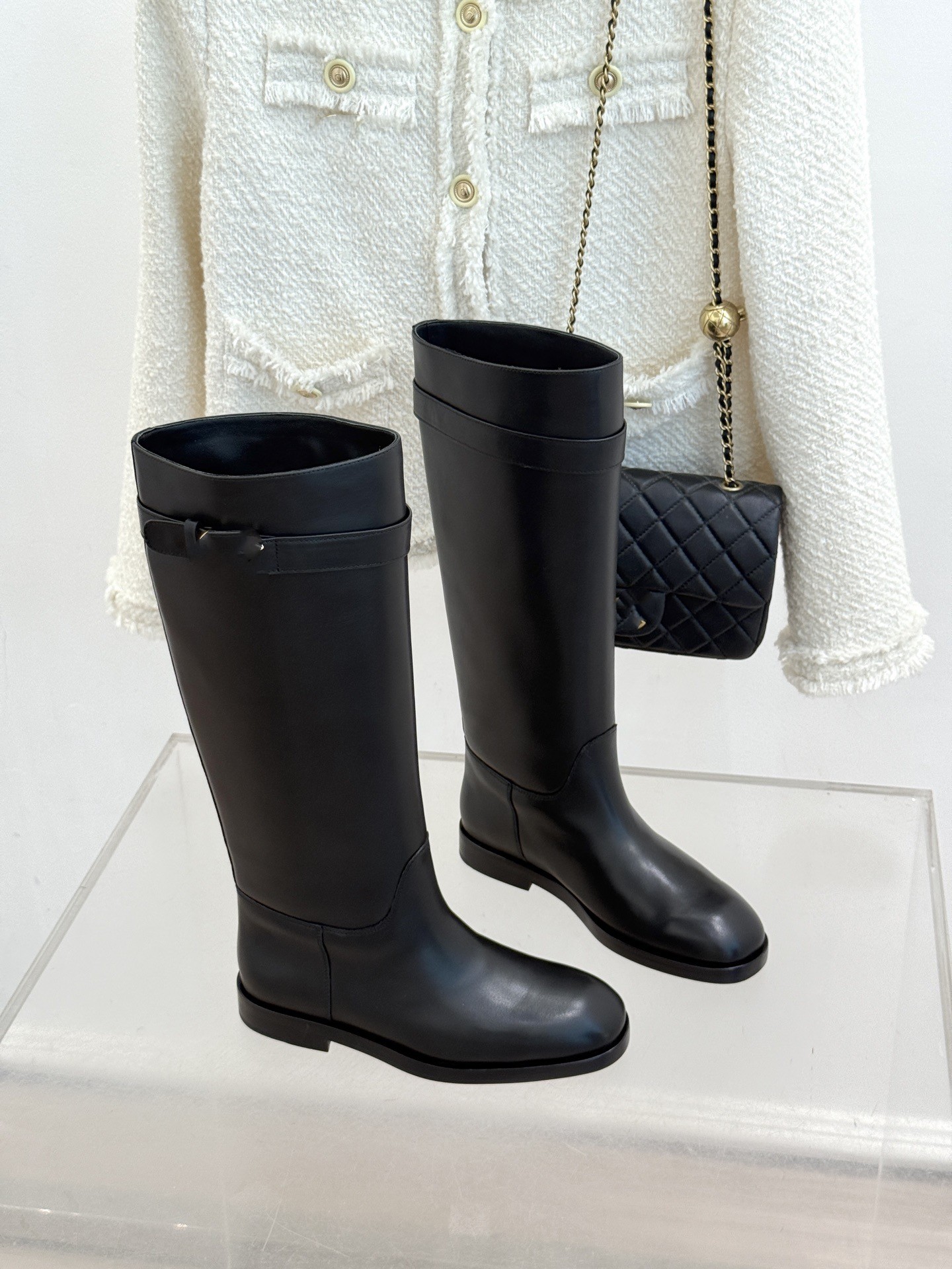 Women Boots Designer Long Boots Real Leather shoes Fashion Winter Fall Cowboy Leather quilted Lace-up Winte 35-41
