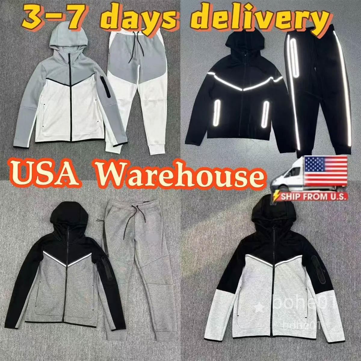 Tech Fleece Tracksuits Mens Womens Hoodies Pants 2 piece set Tracksuits Jackets Tracksuit Full Zip Hooded Sweatshirt Loose Pants Man Joggers Sports