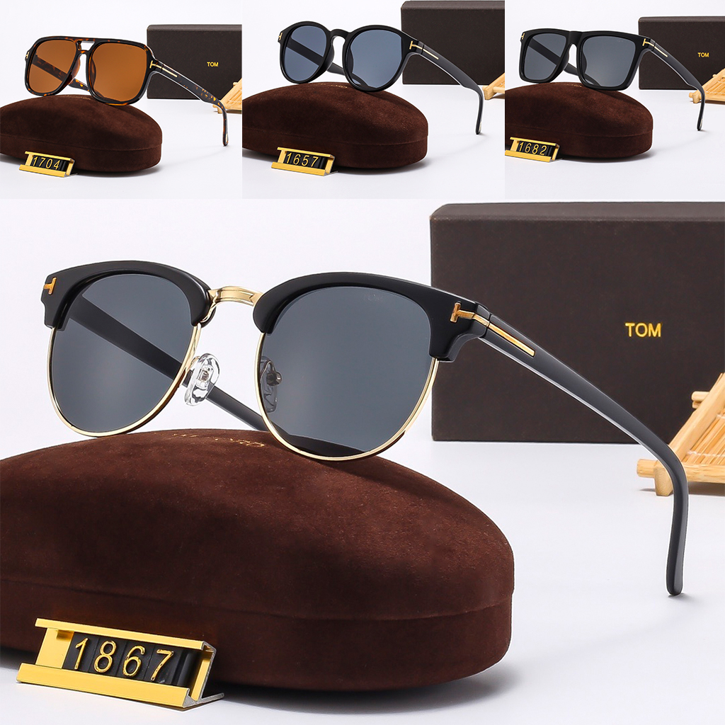 TF lunettes de soleil pour hommes femmes luxe FT0248 05N/FT0711/FT1188/FT1237 01B lunettes de soleil à la mode de haute qualité semi-sans monture