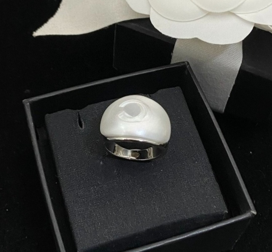 Bague en forme de lettre pour femmes, bague Fine à la mode, bague de luxe en perles de cristal, bijoux cadeaux de mariage
