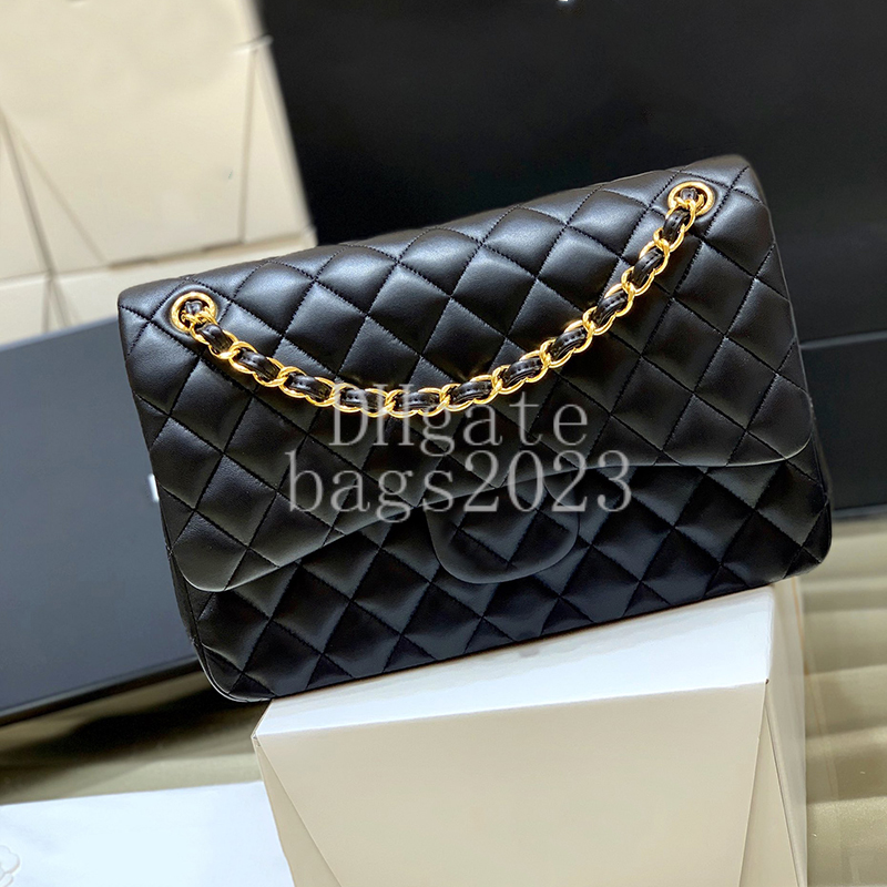 Large Classic Handbag 30CM Master quality Lambskin Designer flap Chain crossbody shoulder bag Luxury Evening Bag with Gift Box X031B