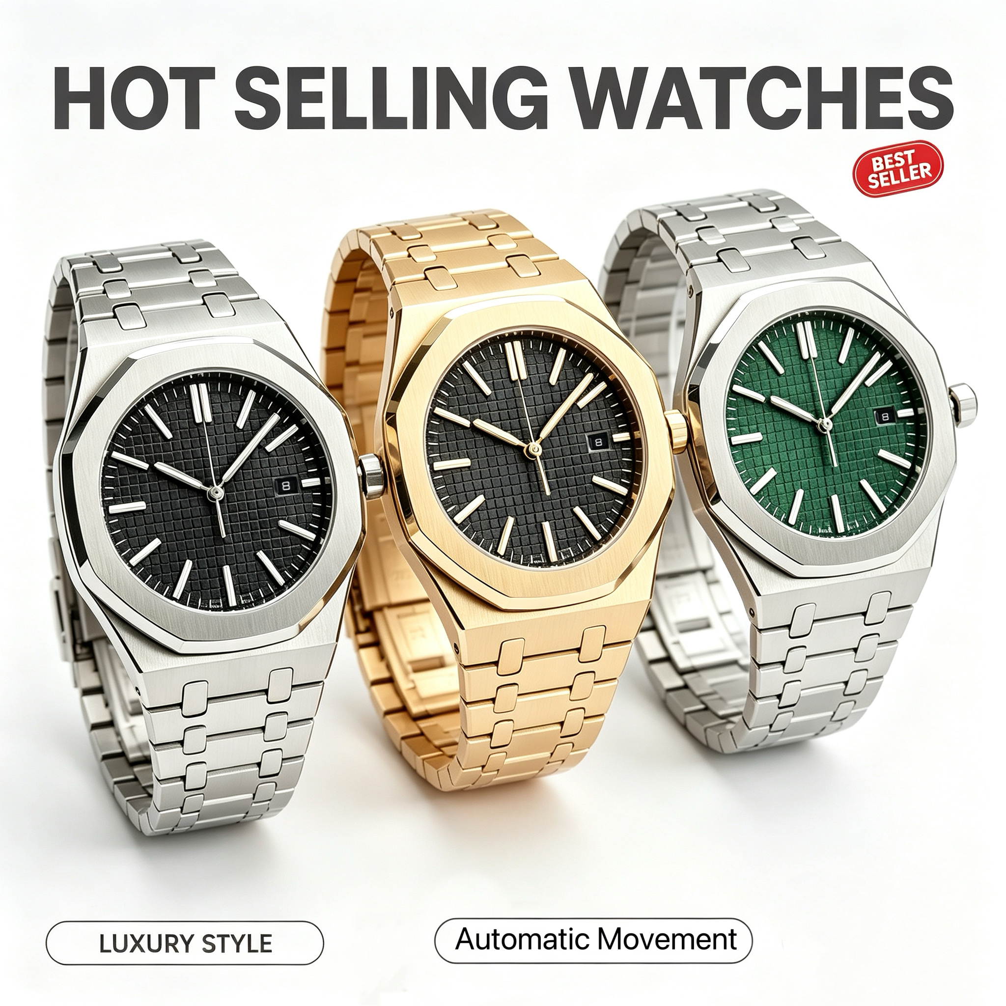 Top Mens Luxury designer watches Automatic mechanical movement Watch Round dial 41mm 316L stainless steel fashion Luminous Diving Sapphire high qual