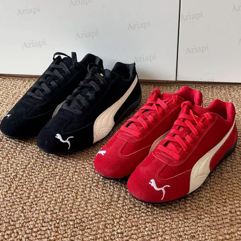 Designer speed cat og Retro Racing Shoes Men Women speed Black White Pink red racing Suede Low Cut Flat Casual Sneakers Leisure jogging sports shoes