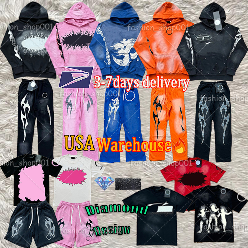 Designer hoodie mens shirt men tshirt for men womens hippie short sets Y2K vintage hoodies and pants streetwear washed classic men's clothing u