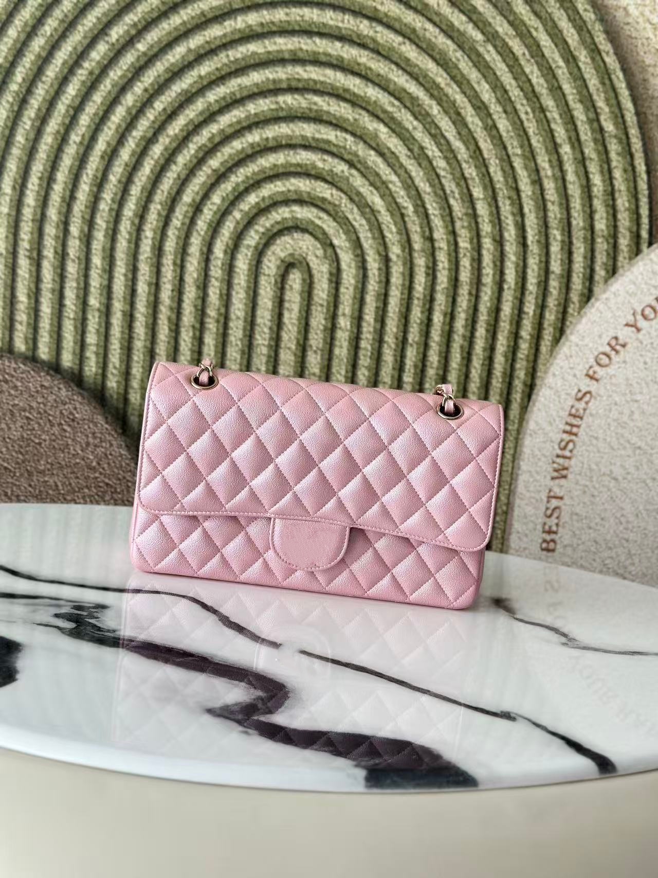 Fashion Bags designer bag Top Tier Quality Flap Bag Luxury Designer Real Leather Caviar Lambskin Classic All Black Purse Quilted Handbag Shoulde wit