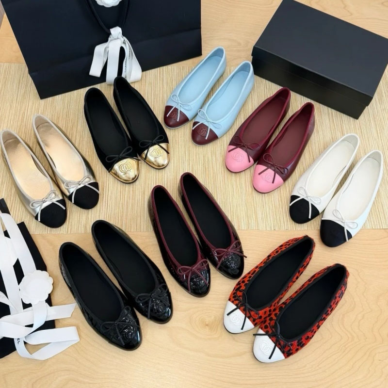 Dress Shoes New Model Ballet Bow Flats Sandal Womens Designer Shoe Fisherman Soft Leather Casual Shoe Loafer Flat Fashion Genuine Leather Slip On Sh
