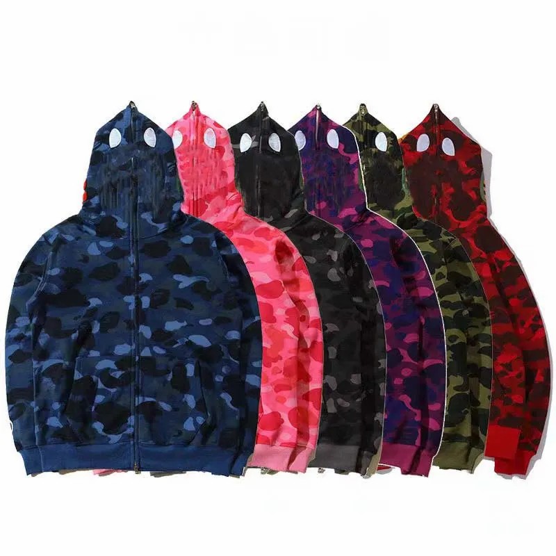 Designer Hoodie Full Zip Up Hoodies for Woman Black Jacket Blue Hoody Hooded Sweatshirt Man Womens Sweater Long Sleeve Tech Fleece Fashion Zipper Ho