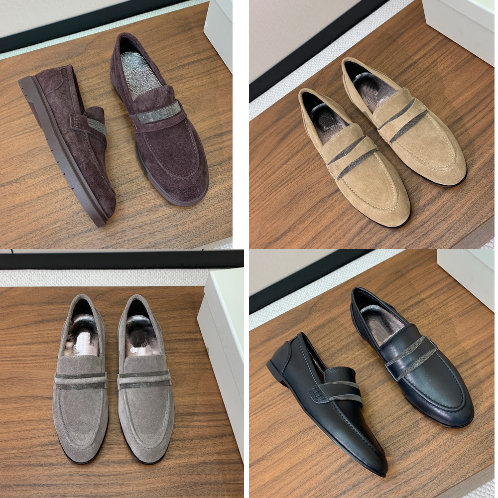 Leather Loafer Designer Luxury Womens Nude Suede Moccasin Low Top Slip On Formal Office Fashion Footwear Quality Comfort Modern Stylish Trendy Black