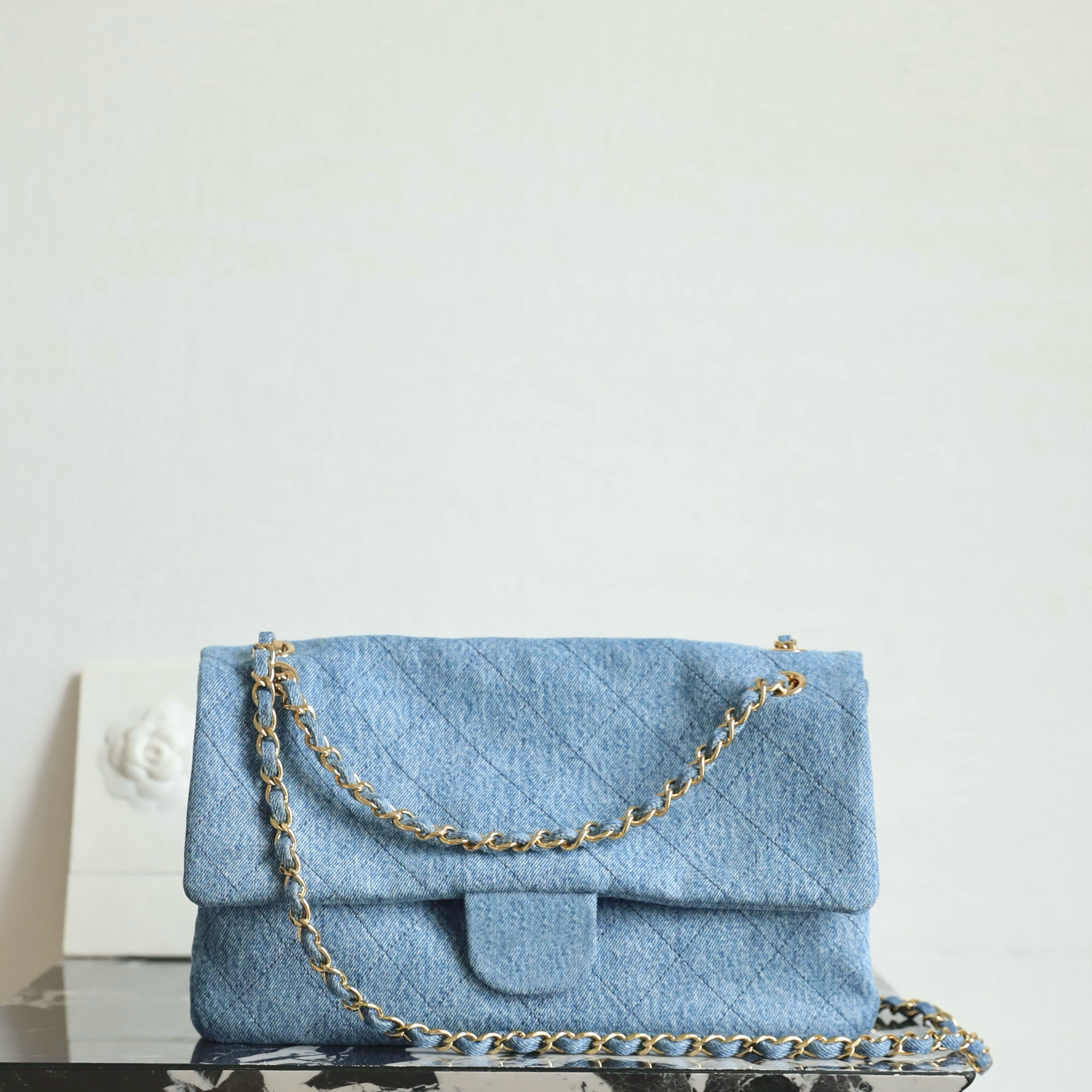 Designer Bag Maxi Flap Bag 26A Series Denim Quilted Chain Shoulder Handbag For Dating Party Travel