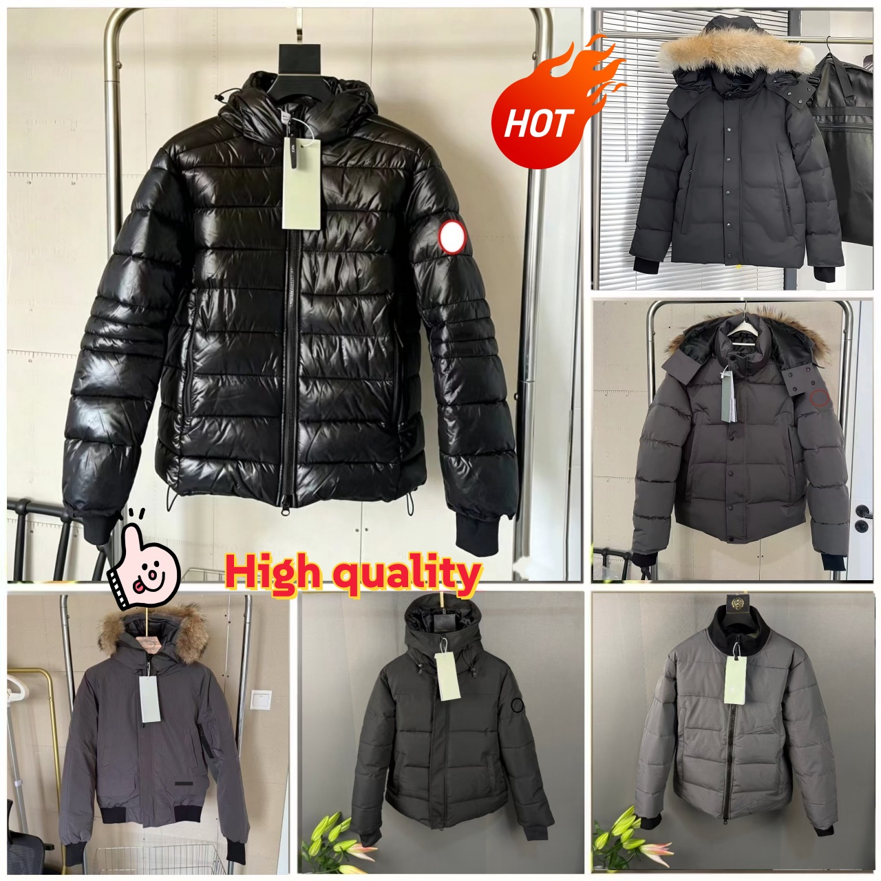 Doudoune hiver veste homme Doudoune Veste doudoune Wyndham Parka Homme Chaud Survêtement Fourrure De Loup À Capuche Fourrure Manteau Veste Mantea