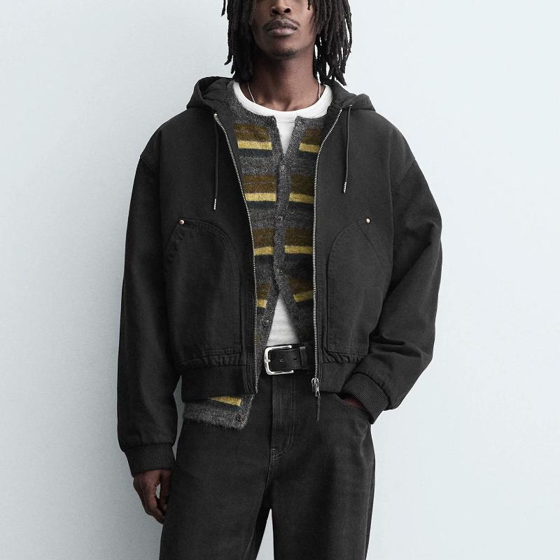 Manteau de créateur pour homme, veste rembourrée à capuche en coton, coupe ample, chaude et épaisse, vêtements d'extérieur décontractés, hiver