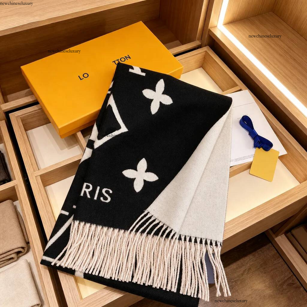 luxury designer classic printed cashmere thickened neck warmer new winter style fashionable mens unisex warm retro shawl scarf Christmas gift 180*65