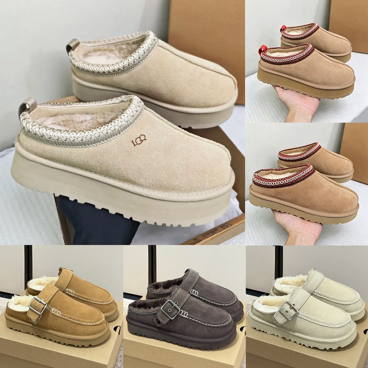 Goldenstar Evelina Clogs Slippers Tasman Slippers Designer slides Tazz womens boots Tasman Platform Fur Boot Classic Ultra Mini Boot