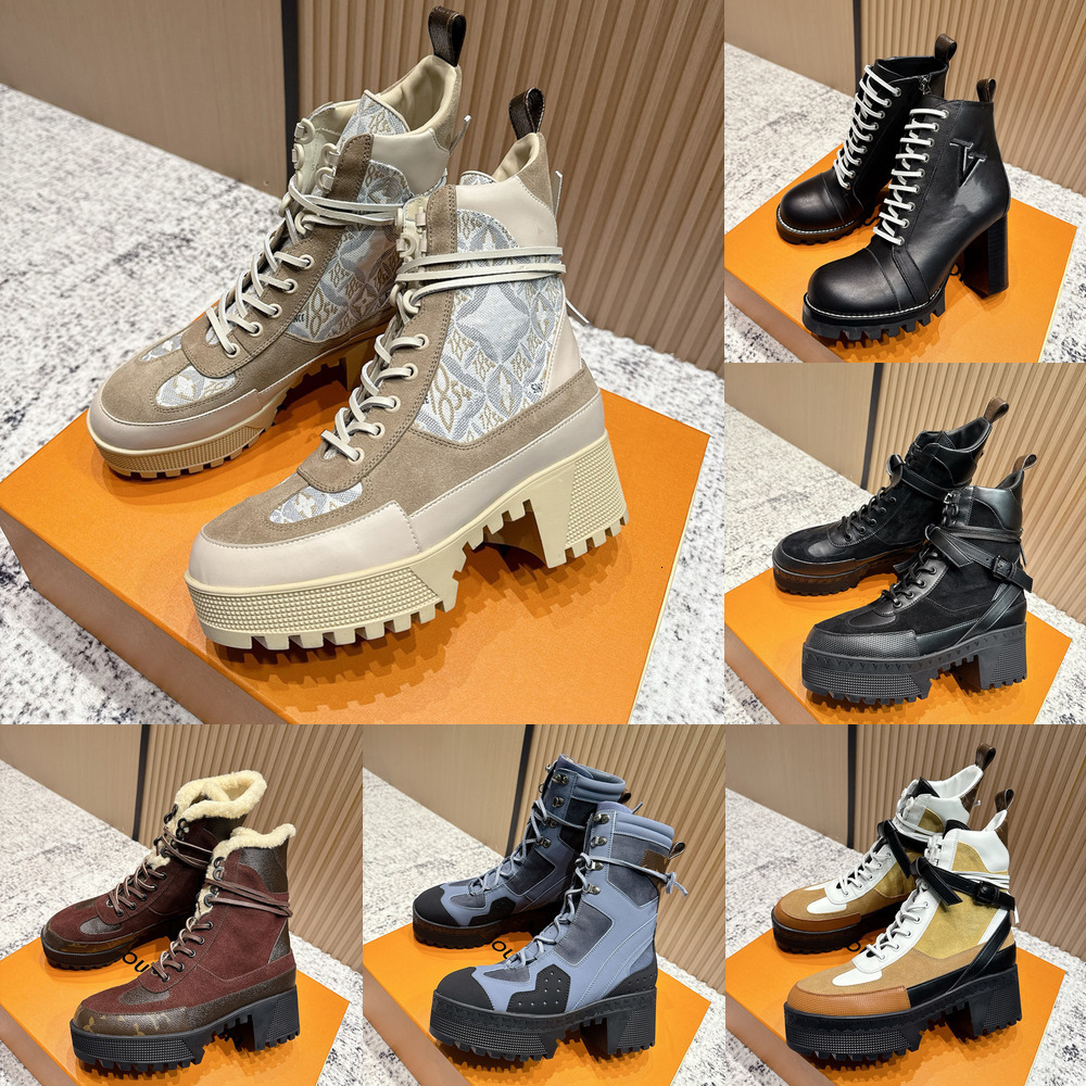 Heel Boot Designer Luxury Womens Brown Leather Logo Patent Lace Up High Fashion Party Dress Footwear Quality Comfort Modern Stylish Trendy Black Sil