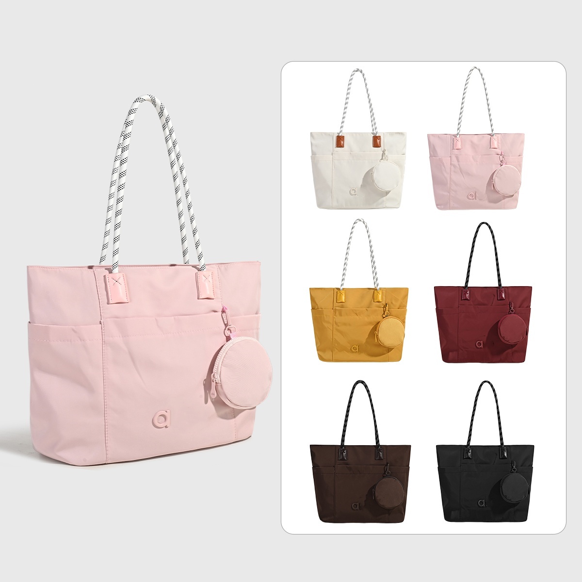 A2689 New Fashion Tote Bag Simple and Stylish Personality Handbag Large Capacity Commuter Shoulder Bag Yoga Sport Bag Storage Bag
