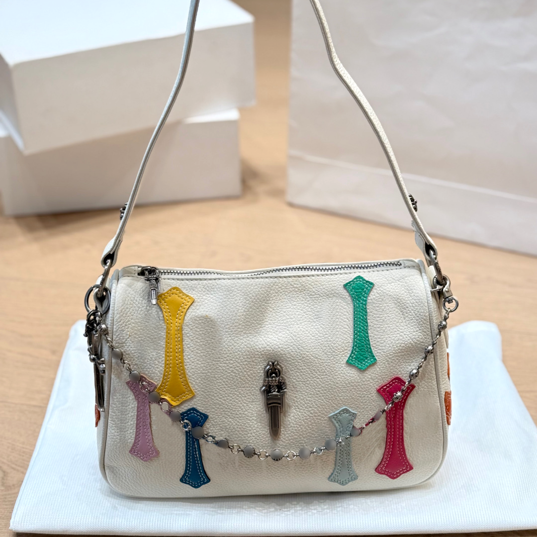 Designer Handbag chrome bag city Silver logo camera Crossbody bags Gothic Cross Hobo Shoulder luxury tote Genuine Leather Mens Womens Waist Punk tra