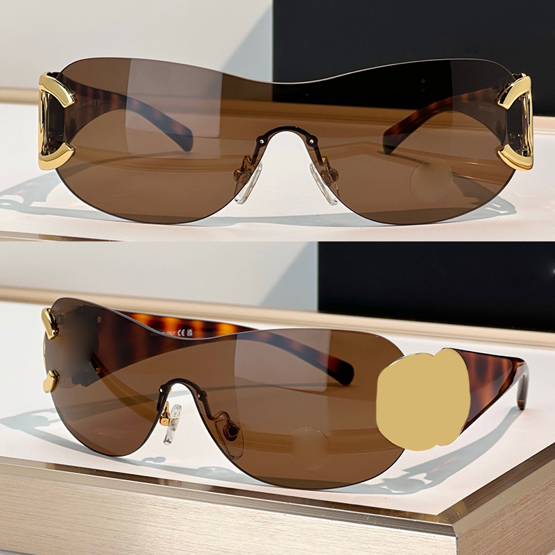 Rimless Y2K Sunglasses For Women Designer sunglasses men Oversized Wrap Around Sun Glasses 4125 Punk Wraparound One Piece Goggles Shield sunglasses