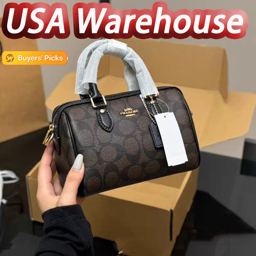 Designer bag Women Mini Boston Handbag Classic Monogram Print Handle Satchel Purse Detachable Shoulder Strap Casual Daily Crossbody Bag ooaohtabby b