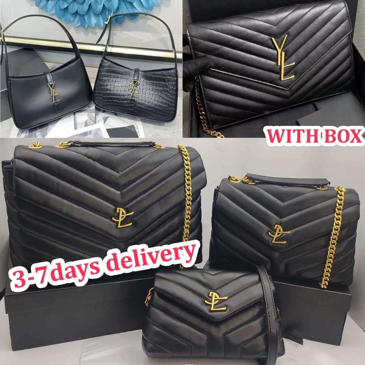 designer sac à main cross body bagwomen vanity bag épaule sac à main noir sac de luxe crossbody designer sacs femmes avec boîte chaîne en cuir no