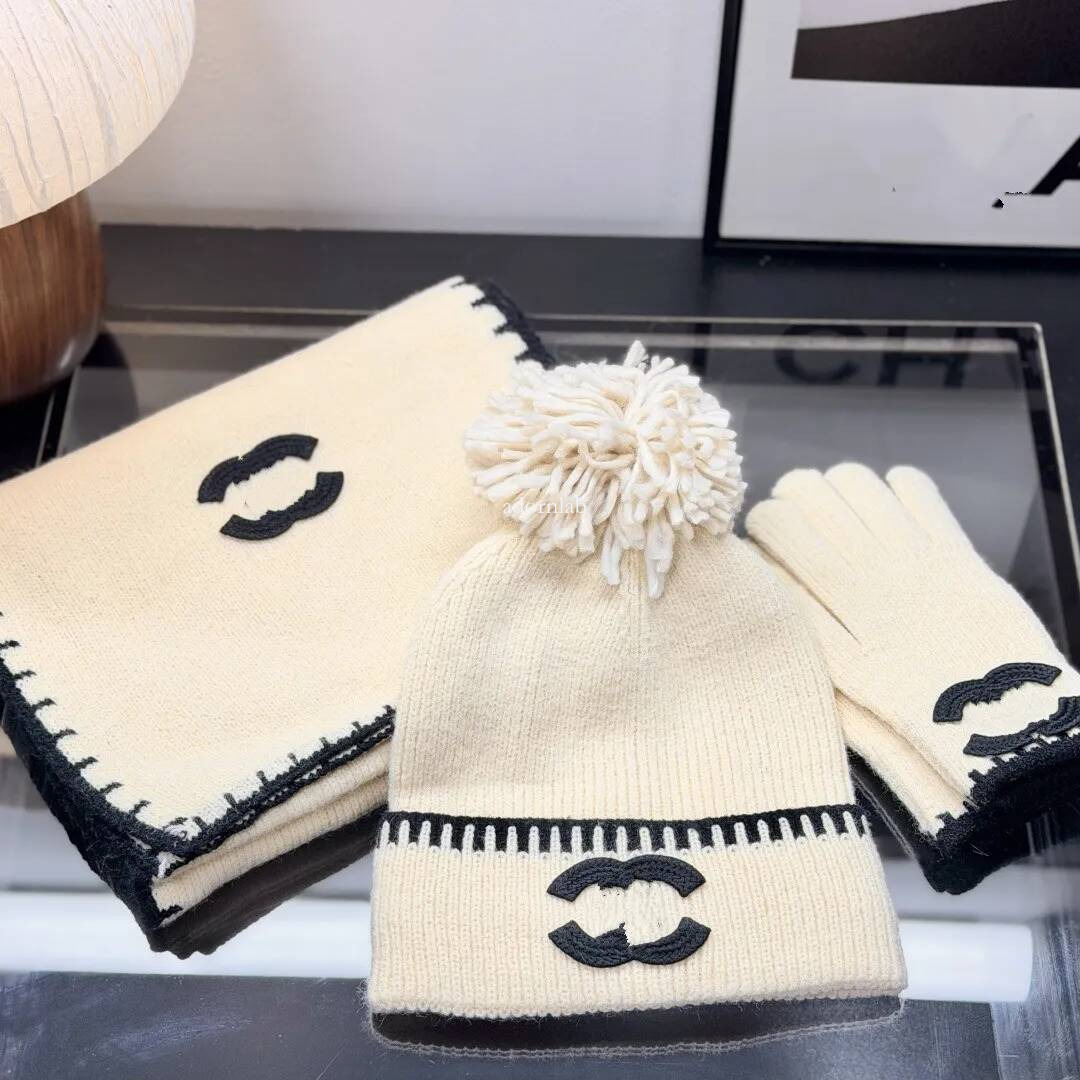 Conjunto de bufanda de punto Mon de invierno para hombres y mujeres Cálido deportes al aire libre Gorro con calavera Guantes incluidos 2 piezas Acce