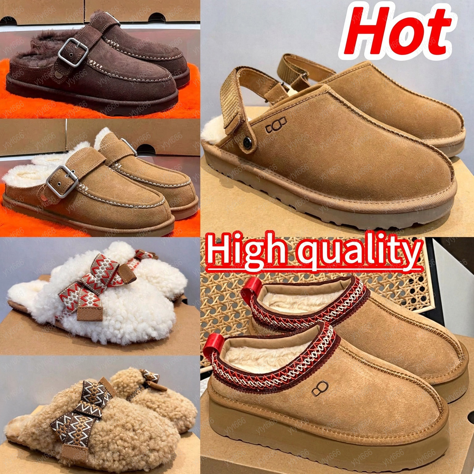 Designer Boots Slippers Tasman Fur Slides Men Classic Mustard Seed Sand Ultra Mini Platform Boot Slip-on Les Petites Suede Wool Seal Winter Designer